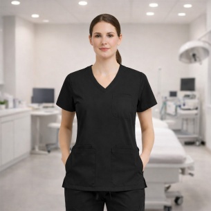 Scrub top TP3002 - Black color 2