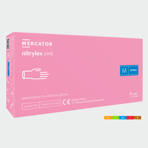 Disposable nitrile gloves NITRYLEX - Pink color