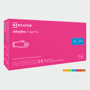 Disposable nitrile gloves NITRYLEX - Magenta color