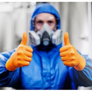Disposable nitrile gloves GOGRIP - Orange color 2