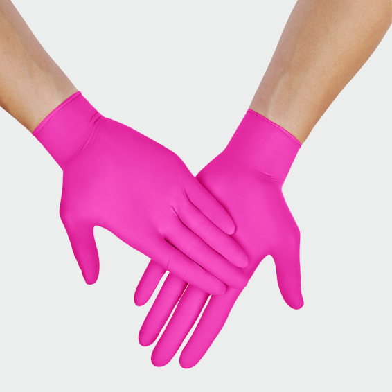Еднократни нитрилни ръкавици NITRYLEX - Magenta цвят