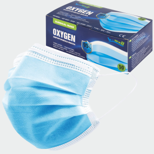 Medical face mask OXYGEN - Blue color