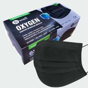 Medical face mask OXYGEN - Black color