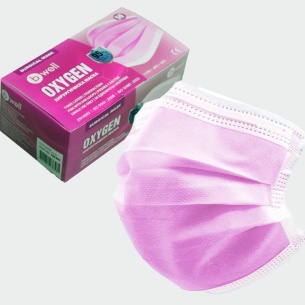 Medical face mask OXYGEN - Pink color