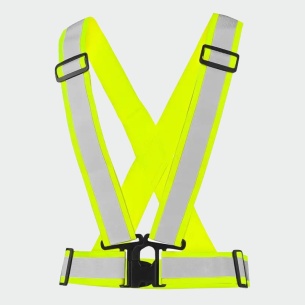 Светлоотразителни тиранти VIZWELL CROSS - Жълт цвят