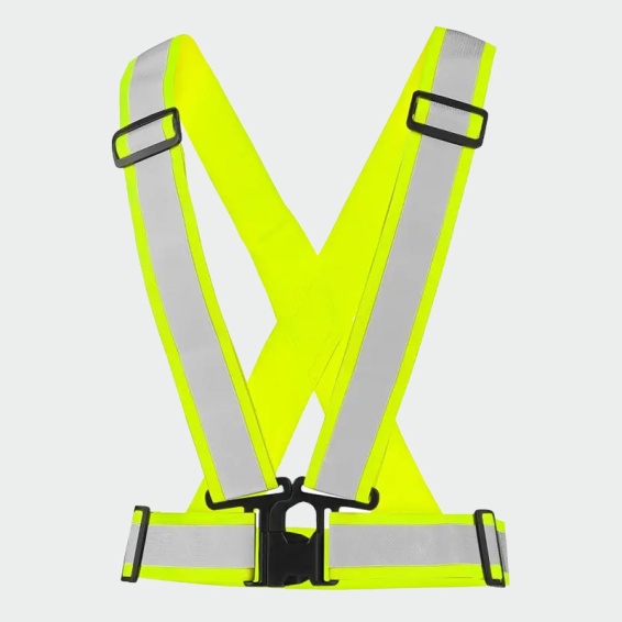 High visible braces VIZWELL CROSS - Yellow color