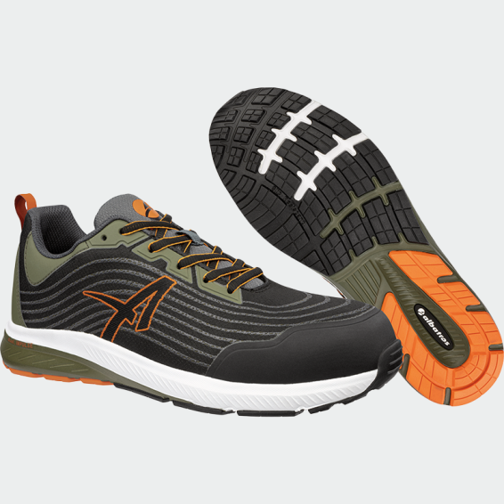 Low work shoes with a toe cap WAVE IMPULSE LOW S1PS - Black color