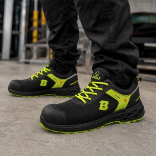 Low work shoes with a toe cap MAXTRON PTK S3S - Black color 2