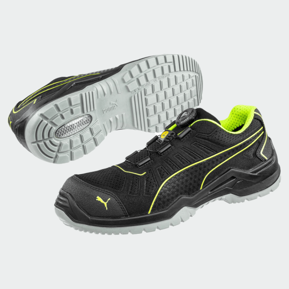 Low work shoes with a toe cap FUSE DISC LOW S1PS - Black color