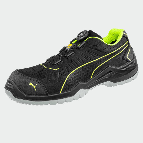 Low work shoes with a toe cap FUSE DISC LOW S1PS - Black color