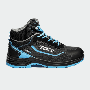 Hi work shoes with a toe cap INDY-HE SUNNY MID S3S - Black / Blue color