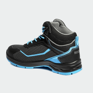 Hi work shoes with a toe cap INDY-HE SUNNY MID S3S - Black / Blue color 2