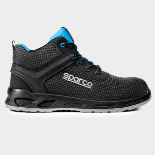 Hi work shoes with a toe cap RIALTO MID  S3S - Black color