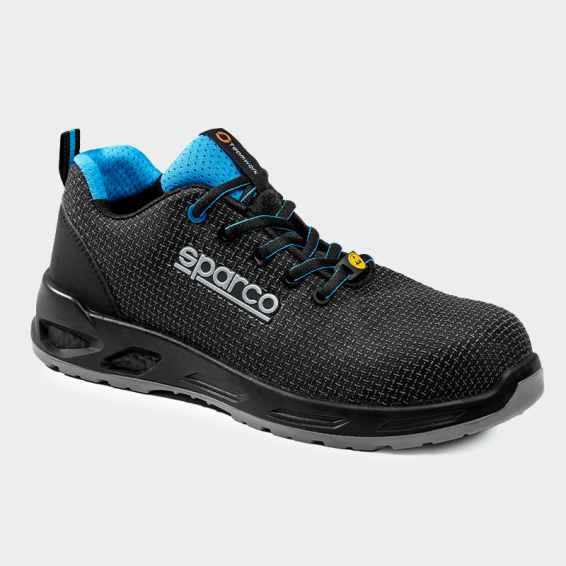 Low work shoes with a toe cap FRESNO LOW S3S - Black color