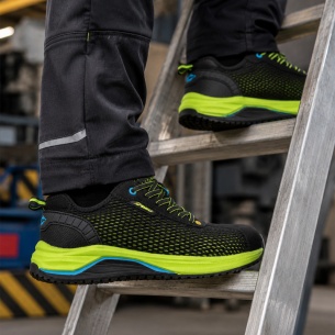 Low work shoes with a toe cap TURBO AIR S1PS - Black color 2