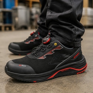 Low work shoes with a toe cap TURBO FIT S3S - Black color 2