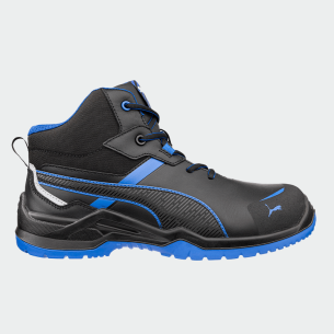 Hi work shoes with a toe cap KRYPTON MID S3S - Black color