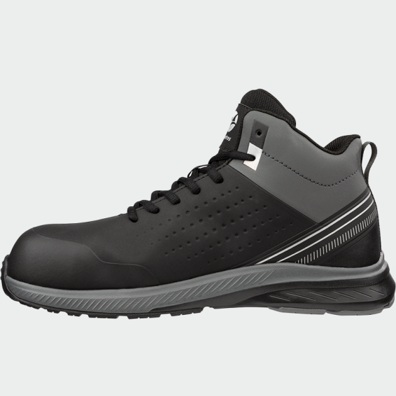 Hi work shoes with a toe cap VIGOR 2 IMPULSE MID S3S - Black color