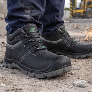Hi work shoes with a toe cap COBRA HI S3S - Black color 2
