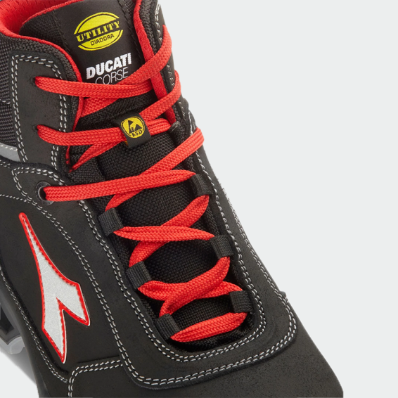Hi work shoes with a toe cap SHARK ENGINE MID S3S - Black color
