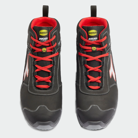 Hi work shoes with a toe cap SHARK ENGINE MID S3S - Black color