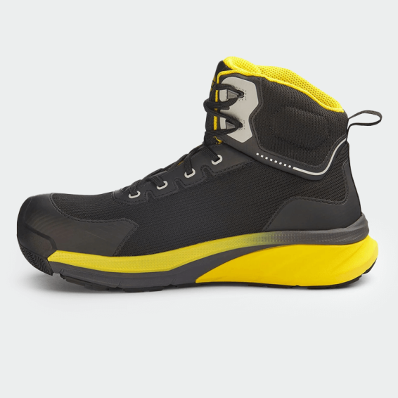 Hi work shoes with a toe cap VORTEX DA2 MID S3S - Black color