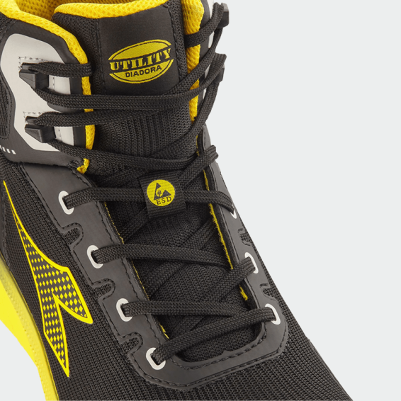 Hi work shoes with a toe cap VORTEX DA2 MID S3S - Black color