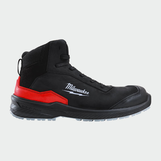 Високи работни обувки с бомбе FLEXTRED MID S3S - Черен цвят