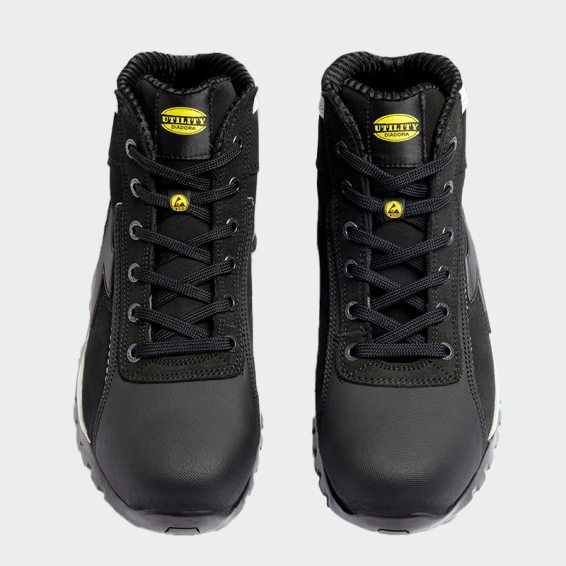 Hi work shoes with a toe cap Diadora GLOVE NET MID S3L