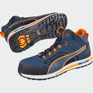 Hi work shoes with a toe cap CROSSTWIST Mid S3 - Blue color 2