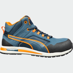 Hi work shoes with a toe cap CROSSTWIST Mid S3 - Blue color
