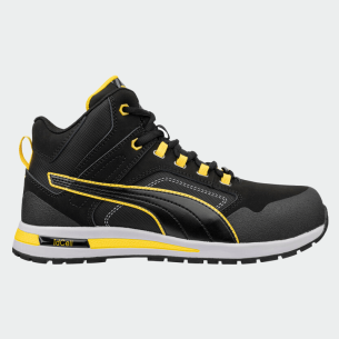 Hi work shoes without a toe cap CROSSTWIST MID SB - Black color