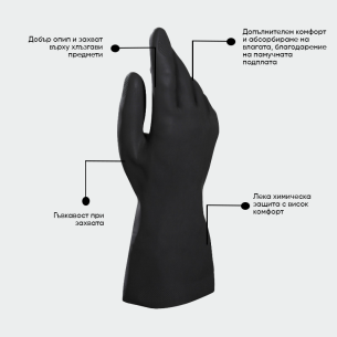 Chemical protection gloves ALTO 260 - Black color 2