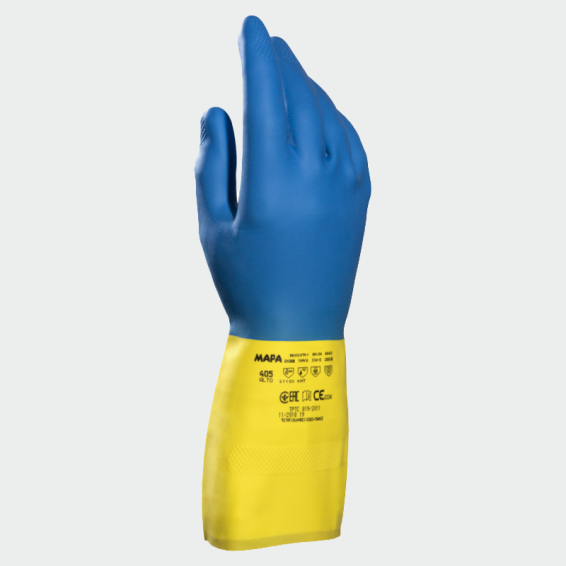 Chemical protection gloves ALTO 405 - Blue color