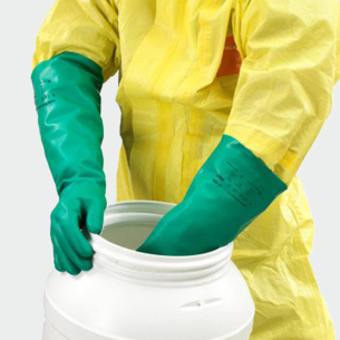 Chemical protection gloves AlphaTec 37-185 - Green color 2