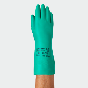 Chemical protection gloves AlphaTec (Solvex) 37-676 - Green color