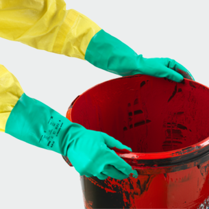 Chemical protection gloves AlphaTec (Solvex) 37-676 - Green color 2