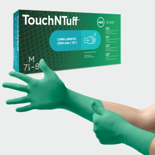 Нитрилни ръкавици TouchNTuff® 92-605 - Зелен цвят
