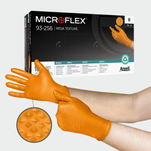 Нитрилни ръкавици Microflex 93-256 - Оранжев цвят
