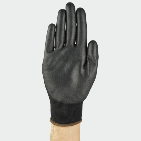 Polyurethane gloves HyFlex 48-101 - Black color
