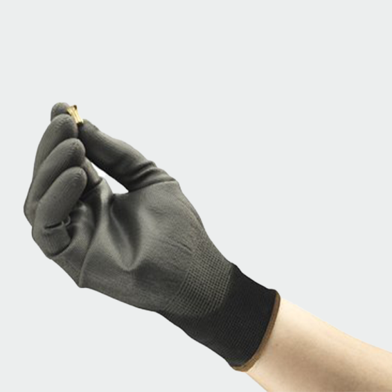 Polyurethane gloves HyFlex 48-101 - Black color