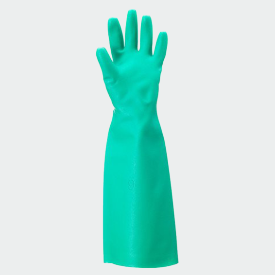 Chemical protection gloves AlphaTec 37-185 - Green color