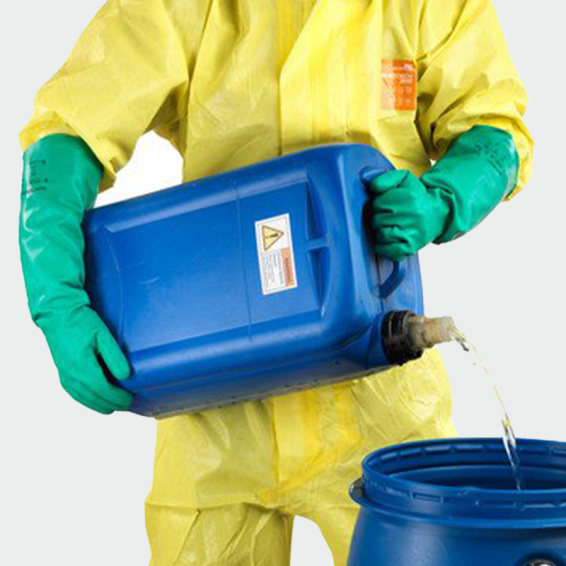Chemical protection gloves AlphaTec 37-185 - Green color