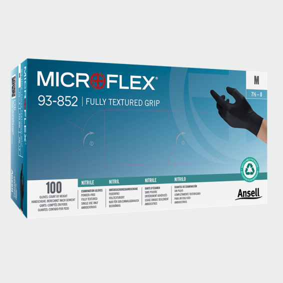 Нитрилни ръкавици Microflex 93-852 - Черен цвят