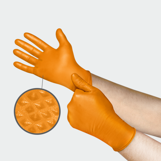 Nitrile gloves Microflex 93-256 - Orange color