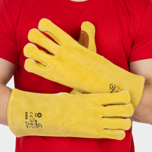 Welding gloves BARON - Yellow color 2