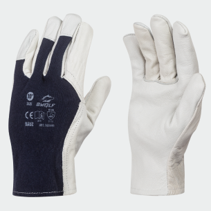 Leather work gloves BAUZ - Black color