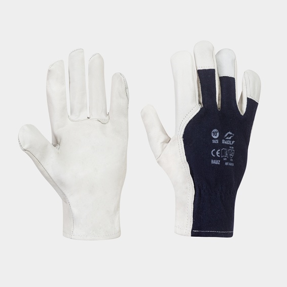 Leather work gloves BAUZ - Black color
