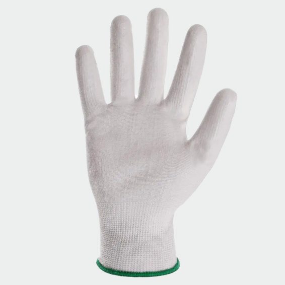 Polyurethane gloves BRITA White - White color