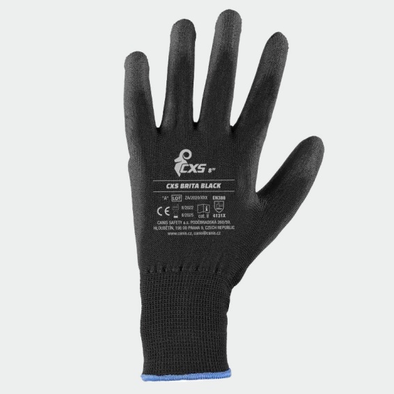 Polyurethane gloves BRITA Black - Black color